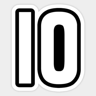 AFL Number 10 Sticker